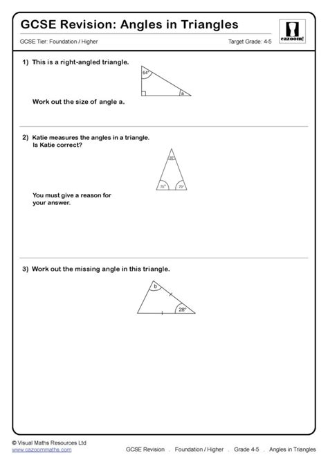 Angles In Triangles Gcse Questions Gcse Revision Questions