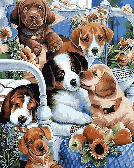 24 Dogs Tigers And Other Animals Paintings Paint By Numbers Animal