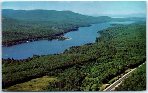 Postcard Aerial View Of Alton Bay On Lake Winnipesaukee New