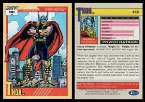 The cards featured categories such as super heroes, super villains, rookies, famous battles and team pictures. MARVEL TRADING CARD - THOR - SUPER HEROES SERIES - 1991 IMPEL # 48 | eBay