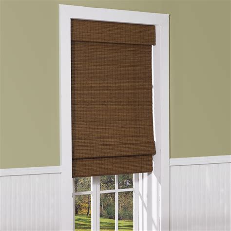 Cape Cod Cordless Flatweave Bamboo Roman Shade With Valance Maple