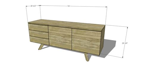 Free Diy Furniture Plans To Build An Mid Century Modern Credenza The