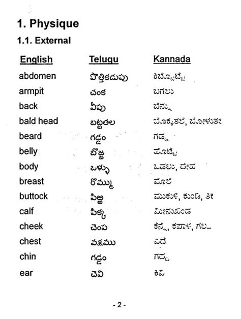 Common Mans Multilingual Dictionary English Telugu Kannada Tulu Tamil Malayalam Exotic