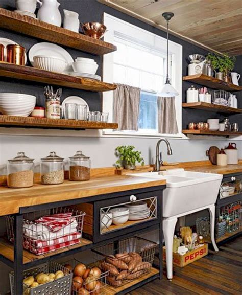 Nice 125 Modern Rustic Farmhouse Kitchen Cabinets Ideas