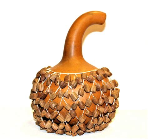 Vintage Authentic African Shaker Rattle Drum Gourd Hand Percussion Ebay