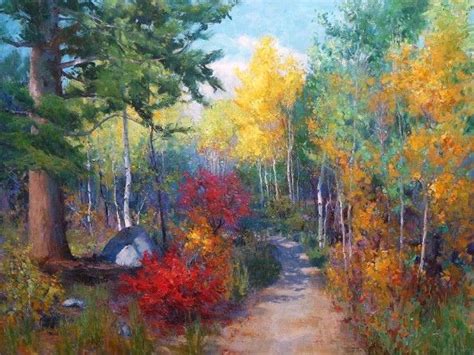 Eric Wallis American Impressionist Autumn Painting Art Painting