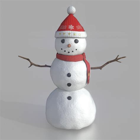 Snowman 3d Model By Sanchiesp