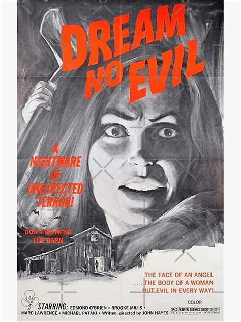 dream no evil 1970 vintage retro classic horror film poster sticker by uncertain tees