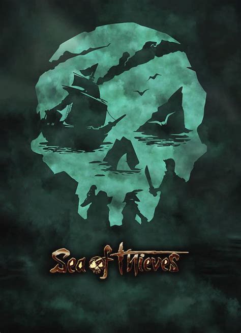 The Sea Of Thieves Logo is a skull, but also a boat, rock, shark and