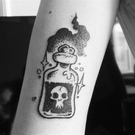 Mysterious Poison Bottle Tattoo