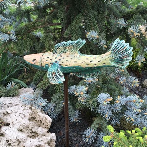 Garden Art Sculpture Garden Stakes Yard Art Fish Sculpture Etsy