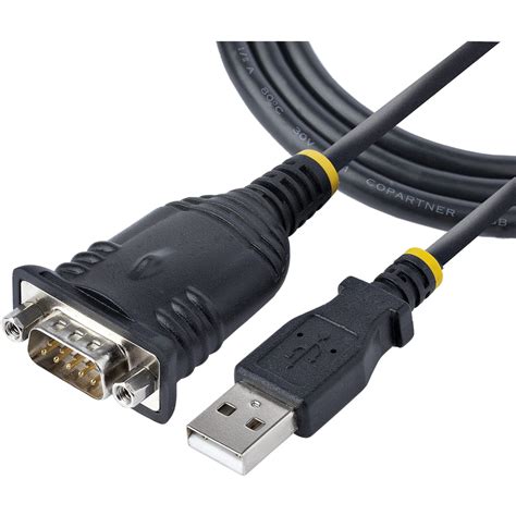 3ft 1m Usb To Serial Cable Db9 Male Rs232 To Usb