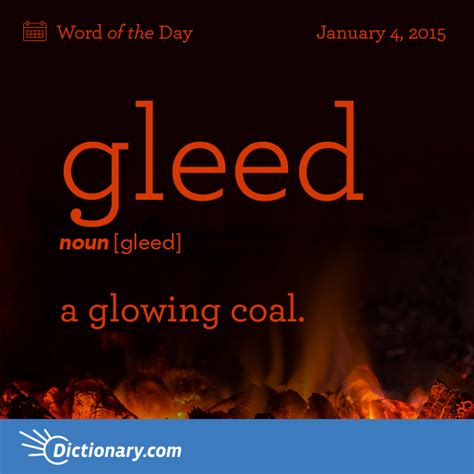 S Word Of The Day Gleed Archaic A Glowing Coal