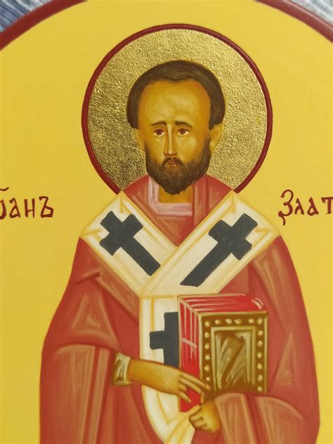 Saint John Chrysostom Orthodox Saint Orthodox Icon Hand Painted Icon