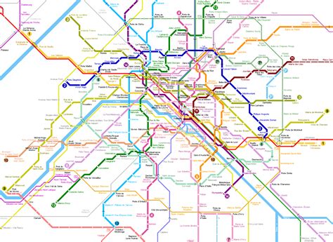 Paris Metro Map Click On Map To Expand To Full Size © Urbanrailnet