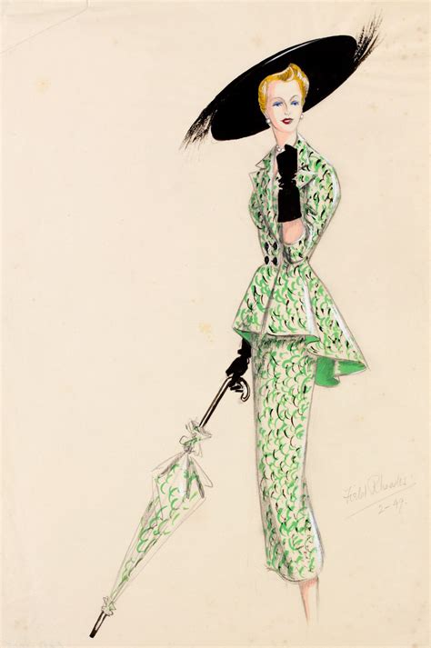 1940s Majorie Field Fashion Illustration Via Victoria And Albert