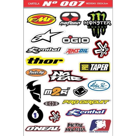 Cartela Adesivos Personalizados Carro Moto Bike Motocross Shopee Brasil