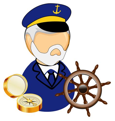 Sea Captain By Juhele Simplified Icon Of An Old White Haired Sea