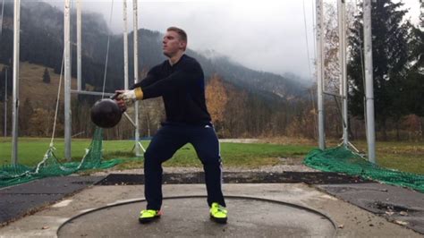 Hammer Throw Training Two Turns And Finish Kettlebell Workout Youtube