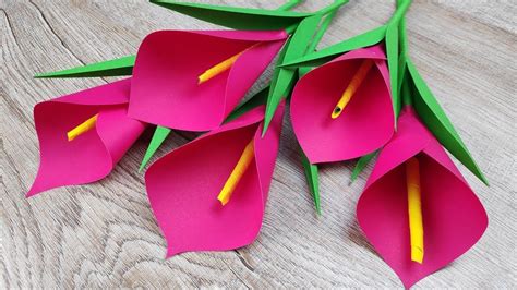 Diy Art How To Make Calla Lily Paper Flowers Simple Origami Made