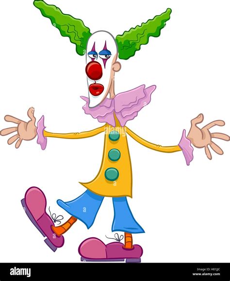 Cartoon Illustration Of Funny Clown Circus Character Stock Vector Image