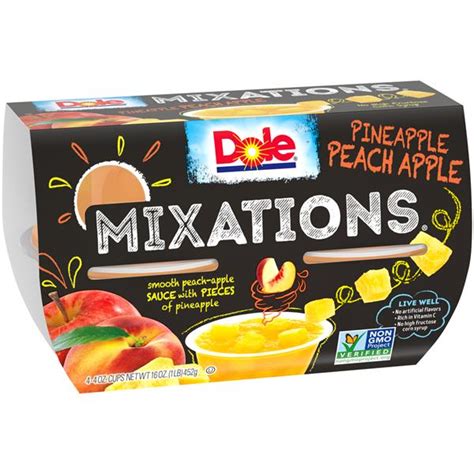 1/4 cup sweetened condensed milk. Dole Mixations Pineapple Peach Apple Fruit Cups 4Pk | Hy ...