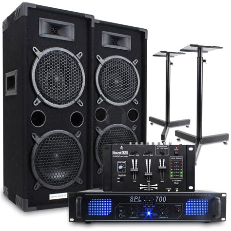 Big Party Speakers Pa Amplifier Professional Dj Mixer Disco 1200w