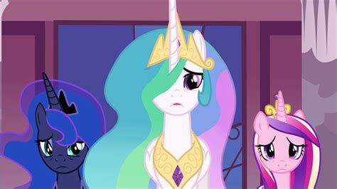 Imagem Celestia Luna And Cadance Looking At Twilight S4e26png My