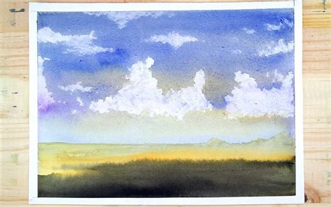 How To Paint Clouds With Watercolor An Easy Watercolor Sky Tutorial