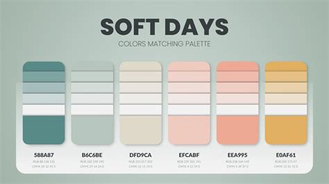 Soft Color Palette Or Color Schemes Are Trends Combinations And Palette
