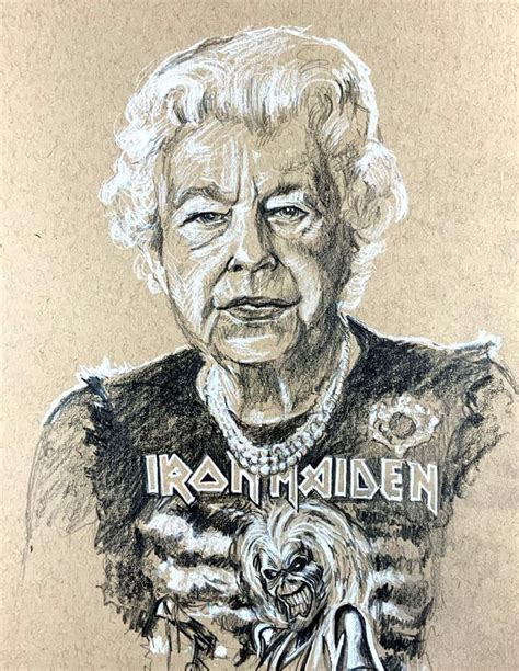 Queen Me Pencil On Toned Paper 2020 Art