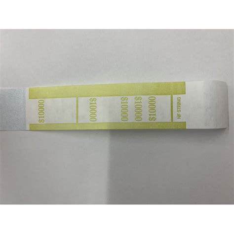 Currency Straps Self Sealing Money Bands 10000 Mustard 500 Pack