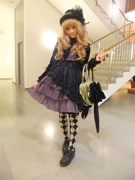 Black And Purple Lolita Harajuku Fashion Lolita Fashion Brolita Yami