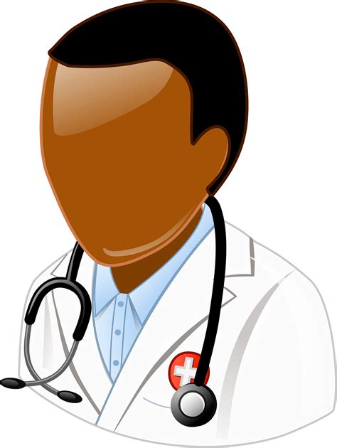 Vector Royalty Free Brown With Hair Big Clip Art Doctor