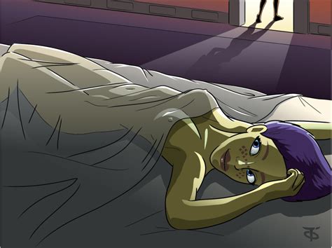 Rule 34 1girls Alien Girl Barriss Offee Bed Bed Sheet Breasts Clone