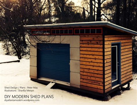 Diy Modern Shed Plans Etsy Wood Shed Plans Modern Shed Shed Design