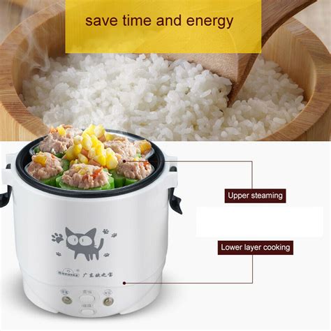 L Portable Mini Auto Electric Rice Cooker V V For Car Truck Travel