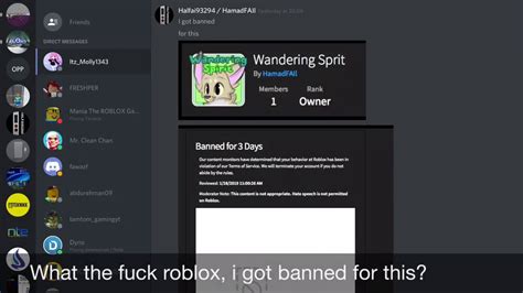 I Got Banned Temporary On Roblox Youtube