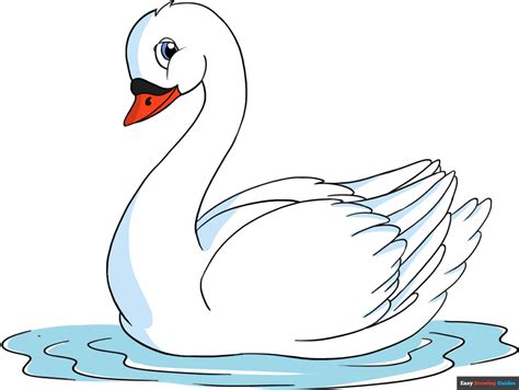 Swan Drawing For Kids