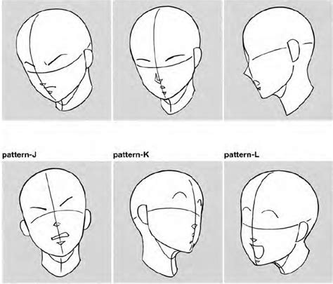 Manga Head 2 Head Template Drawing Draw Body Face Proportions Drawing
