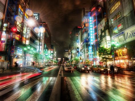 City Street Night Cyberpunk Neon Futuristic Road Metropolis