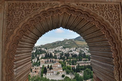 View Of Albaicin From The Generalife Palace Granada Andalucia Spain