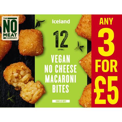 Iceland 12 Approx Vegan No Cheese Macaroni Bites 200g Vegan