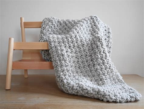 Easy Chunky Knit Blanket Pattern Free Mallooknits Com