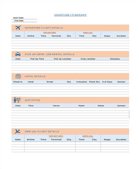 Travel Itinerary Template Microsoft Word Routeklo