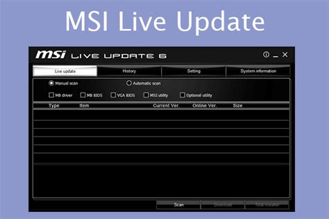 How To Download Install And Use Msi Live Update Minitool Partition