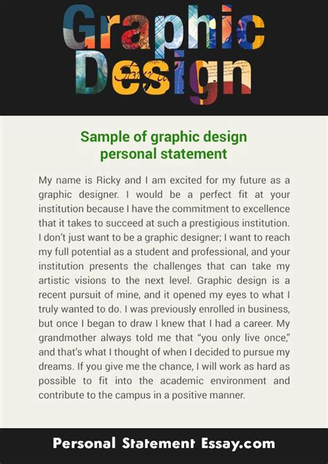 Pin On Sample Of Graphic Design Personal Statement