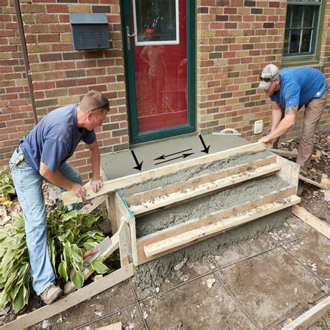 How to Build Cement Steps | Concrete steps, Concrete, Brick steps