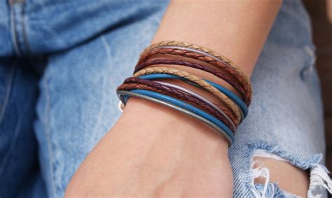 Multi Wrap Leather Bracelet For Women Effortless Layered Effect