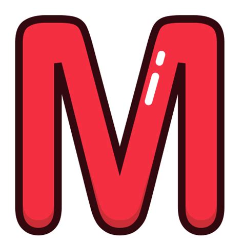 Letter M Red Alphabet Letters Icon Free Download